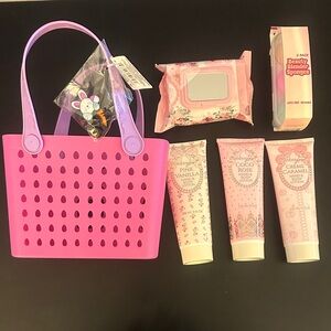 Viral Amber Glow Easter Basket Bundle Lotions Facial Wipes Beauty Blenders New